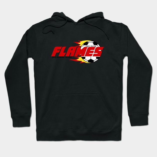 Defunct Fort Wayne Flames - AISA Soccer 1986 Hoodie by LocalZonly